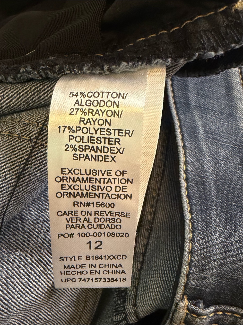 Democracy Ab Technology Freedom Ankle Skimmer Jeans Blue Size 12 NEW - Picture 10 of 11